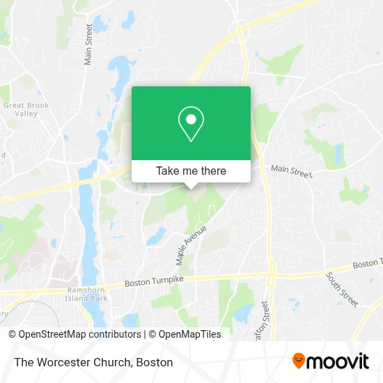The Worcester Church map