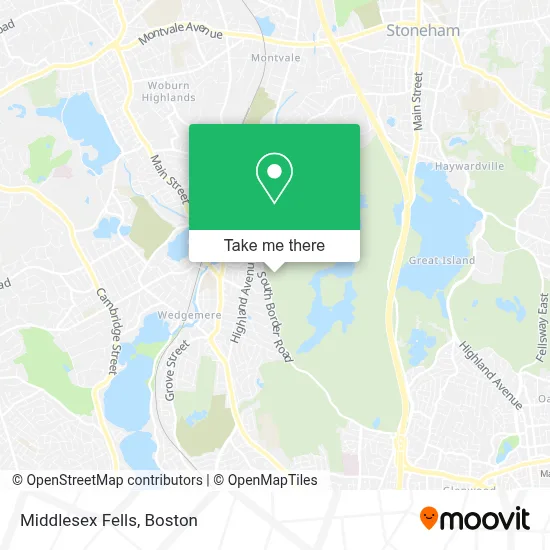 Middlesex Fells map
