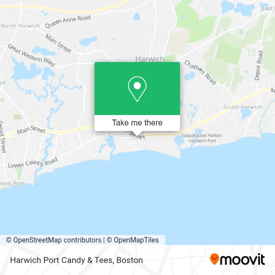 Harwich Port Candy & Tees map