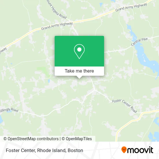 Foster Center, Rhode Island map