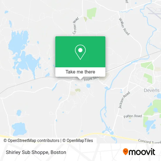 Shirley Sub Shoppe map