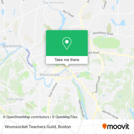 Woonsocket Teachers Guild map