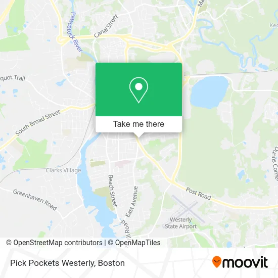 Pick Pockets Westerly map