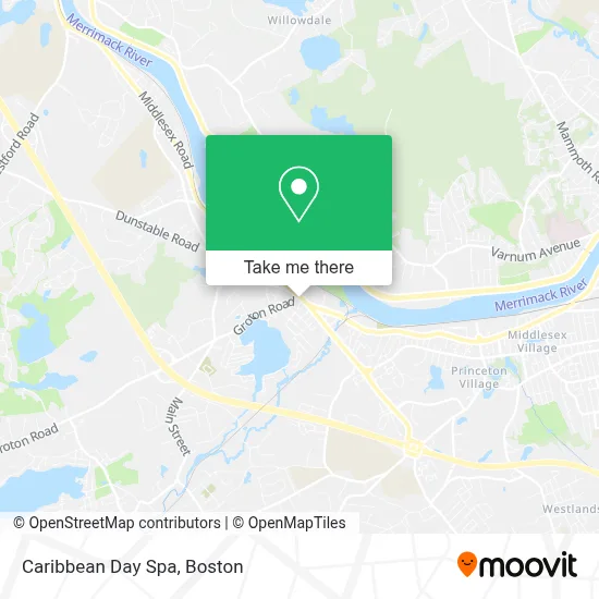Caribbean Day Spa map