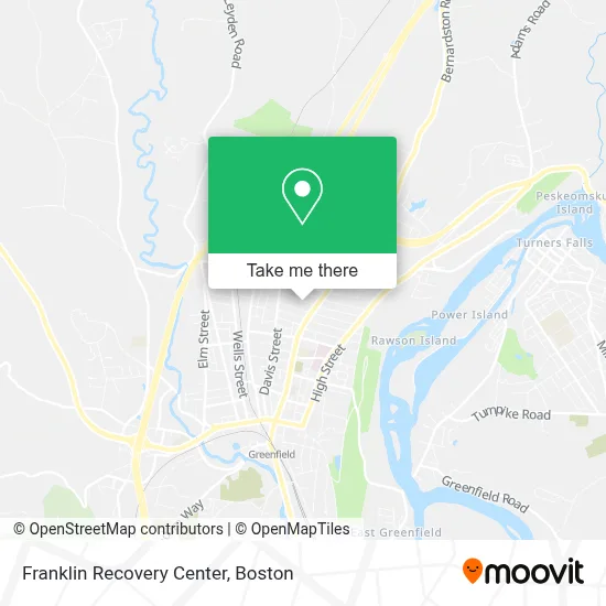 Franklin Recovery Center map