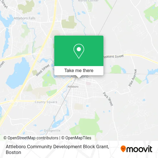 Attleboro Community Development Block Grant map