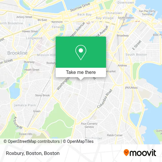 Roxbury, Boston map