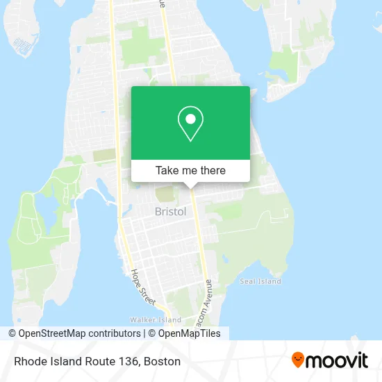 Rhode Island Route 136 map