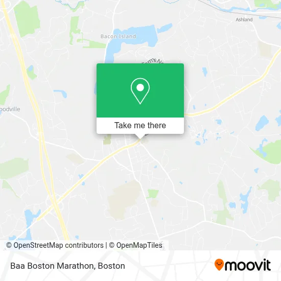 Baa Boston Marathon map