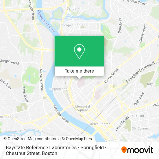 Baystate Reference Laboratories - Springfield - Chestnut Street map