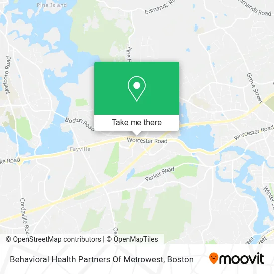 Behavioral Health Partners Of Metrowest map