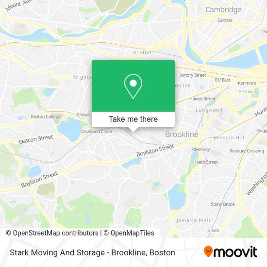 Stark Moving And Storage - Brookline map