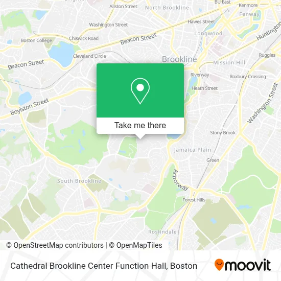 Cathedral Brookline Center Function Hall map