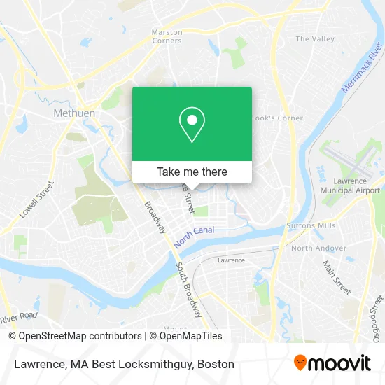 Lawrence, MA Best Locksmithguy map