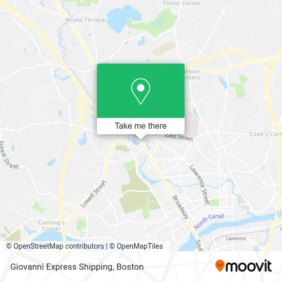 Giovanni Express Shipping map
