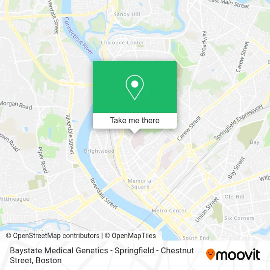Baystate Medical Genetics - Springfield - Chestnut Street map