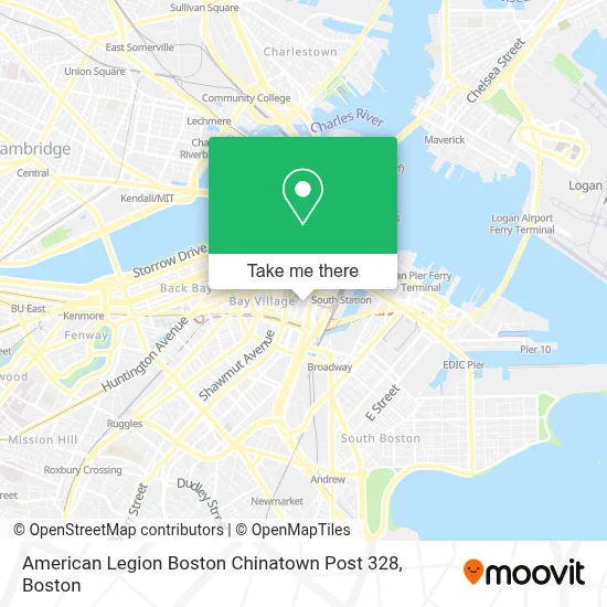 American Legion Boston Chinatown Post 328 map