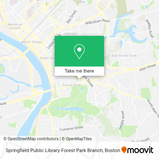 Springfield Public Library Forest Park Branch map
