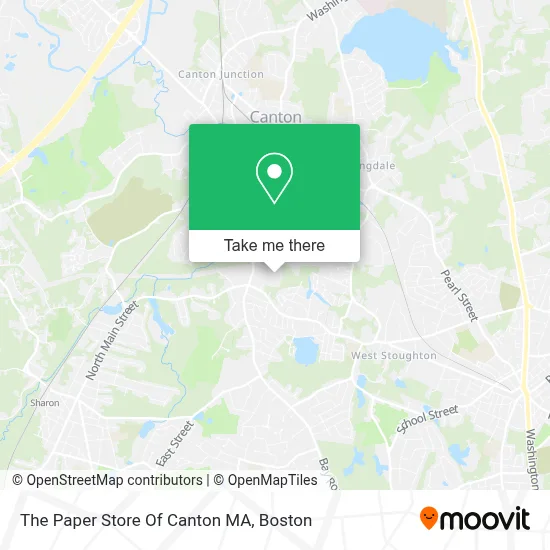 The Paper Store Of Canton MA map