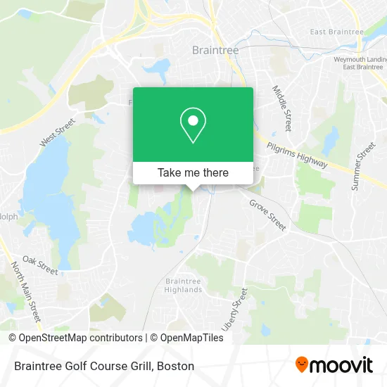 Braintree Golf Course Grill map