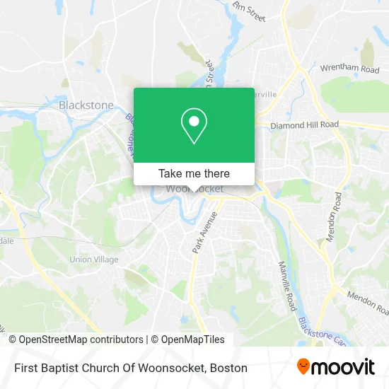 First Baptist Church Of Woonsocket map