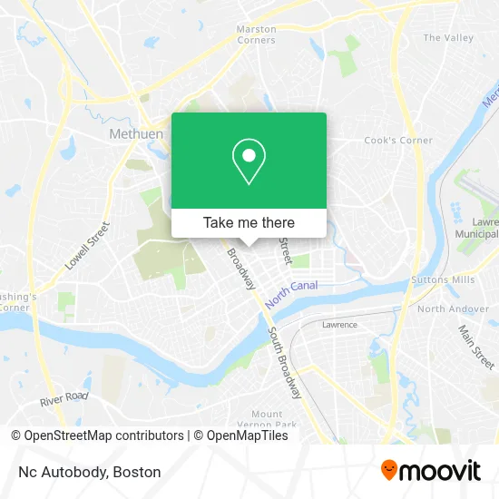 Nc Autobody map