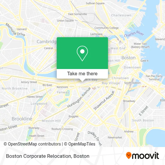 Boston Corporate Relocation map