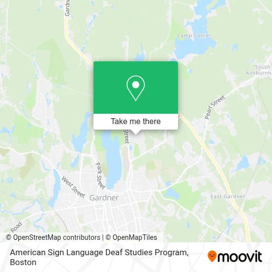 American Sign Language Deaf Studies Program map
