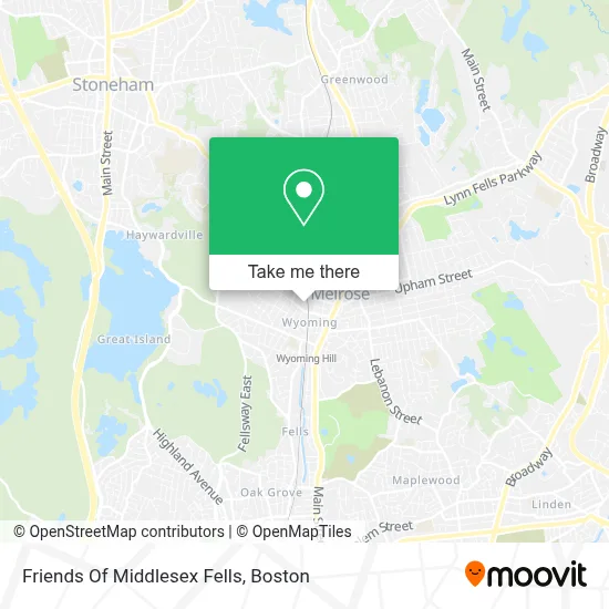 Friends Of Middlesex Fells map