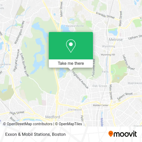 Exxon & Mobil Stations map