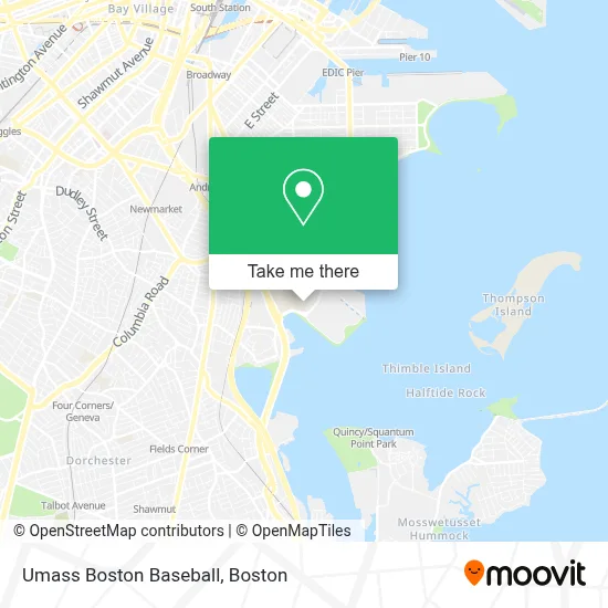 Umass Boston Baseball map