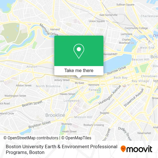Boston University Earth & Environment Professional Programs map