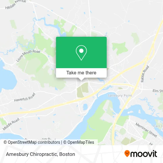 Amesbury Chiropractic map