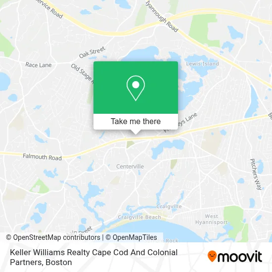 Keller Williams Realty Cape Cod And Colonial Partners map