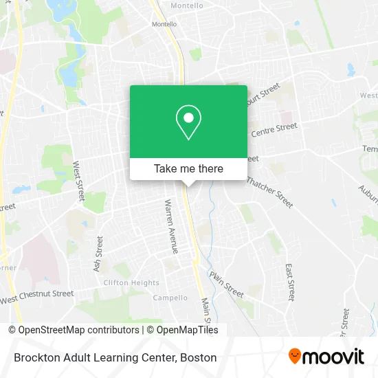 Brockton Adult Learning Center map