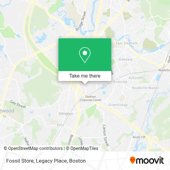 Fossil Store, Legacy Place map
