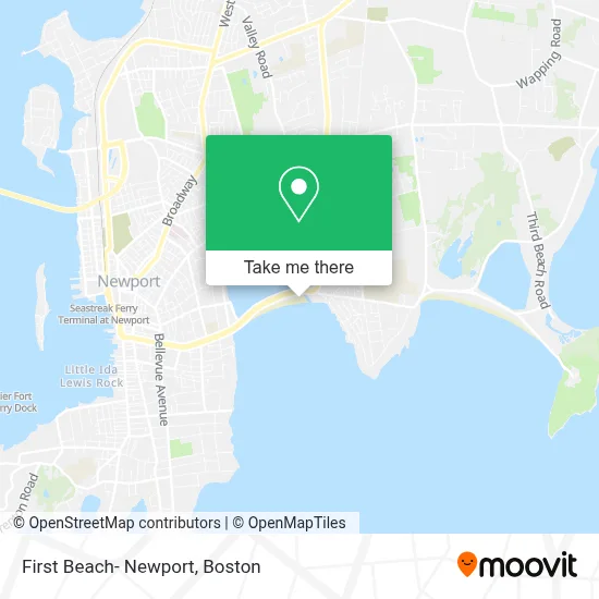 First Beach- Newport map