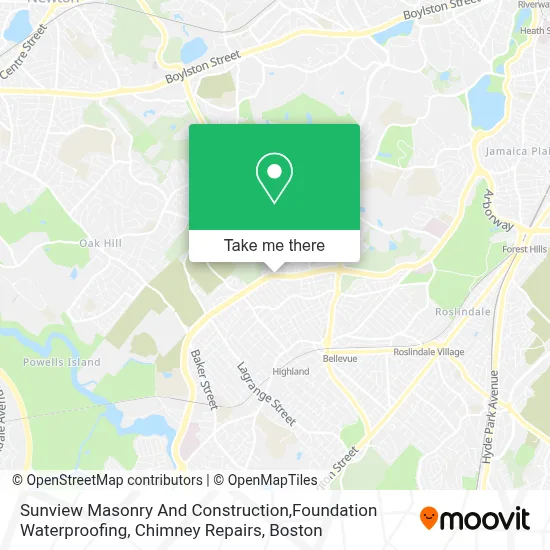 Sunview Masonry And Construction,Foundation Waterproofing, Chimney Repairs map