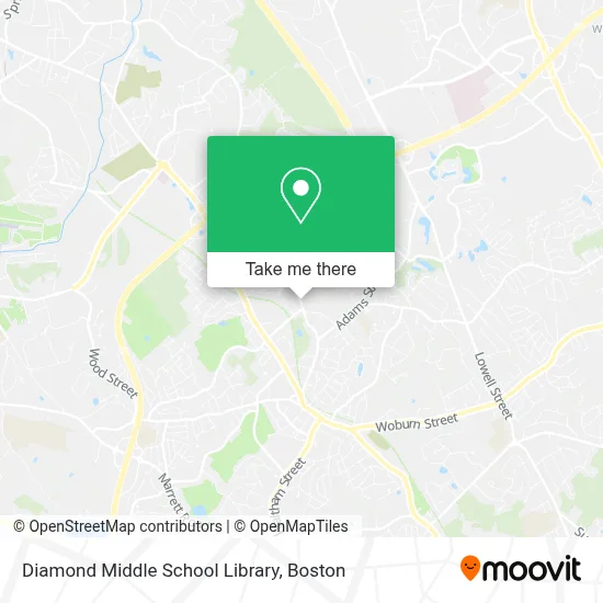 Diamond Middle School Library map