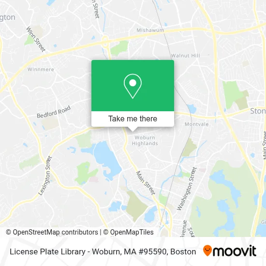 License Plate Library - Woburn, MA #95590 map