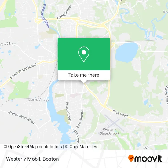 Westerly Mobil map