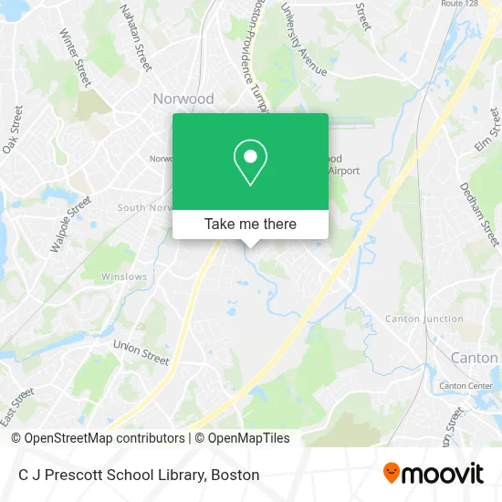 C J Prescott School Library map