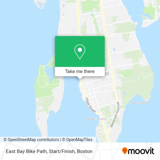 East Bay Bike Path, Start / Finish map