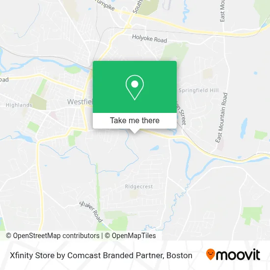 Xfinity Store by Comcast Branded Partner map