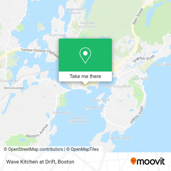 Wave Kitchen at Drift map