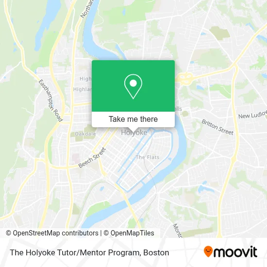 The Holyoke Tutor / Mentor Program map