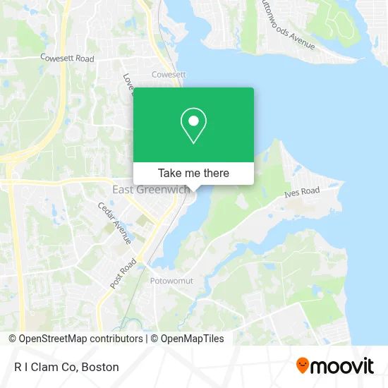R I Clam Co map