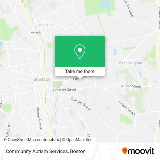 Community Autism Services map
