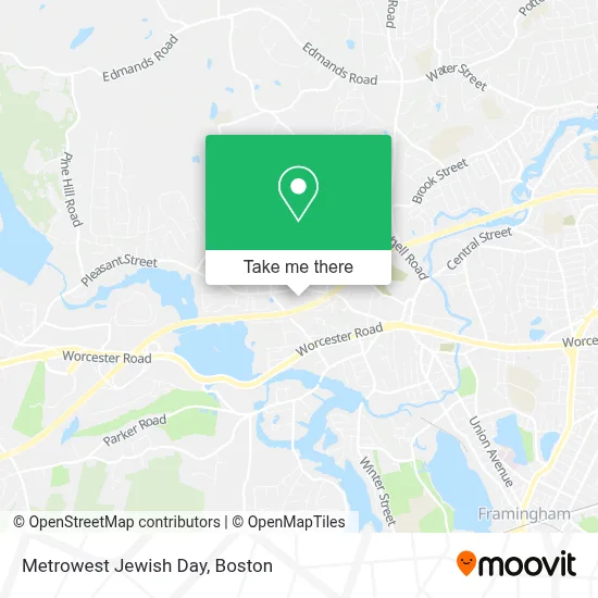 Metrowest Jewish Day map