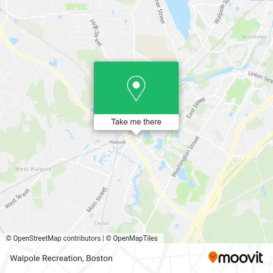Walpole Recreation map